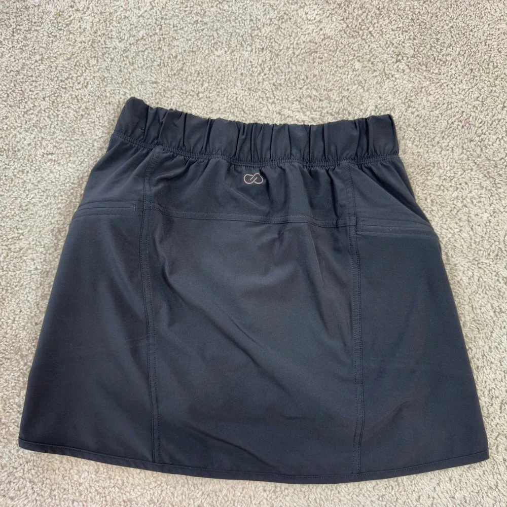 CALIA by Carrie Underwood Womens XS Black Athletic Skort ZipperPockets Golf Hike - Picture 11 of 11